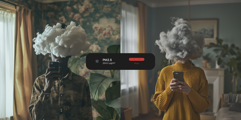 Indoor air pollution alert from the Airthings app