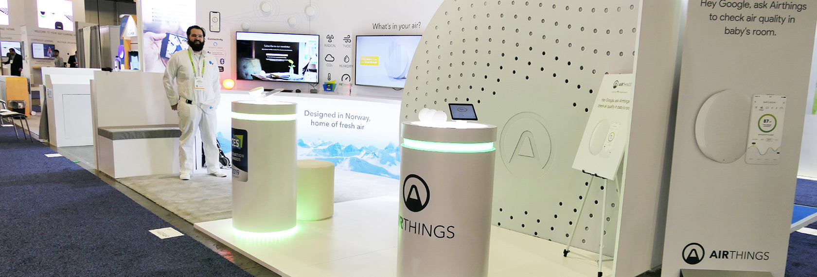 Airthings CES stand